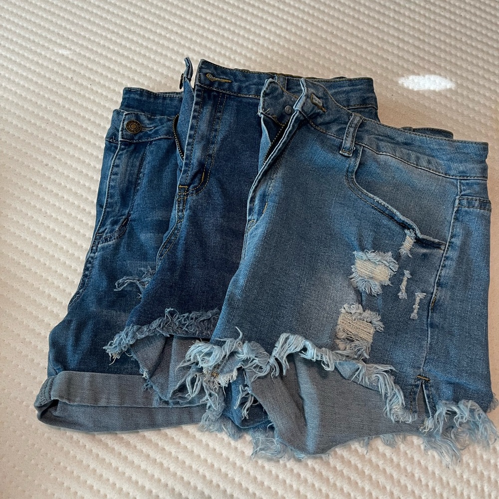 Denim Distressed Women Shorts - 3 Pairs